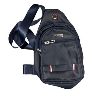 Jingpin Navy Sling Bag for Men - Compact Crossbody Pouch